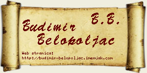 Budimir Belopoljac vizit kartica